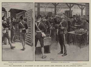 Préparatifs de guerre, un détachement du Corps de Service de l